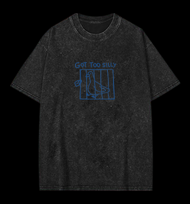 Got Too Silly Caged Pigeon Vintage Washed 100% Cotton T-Shirt
