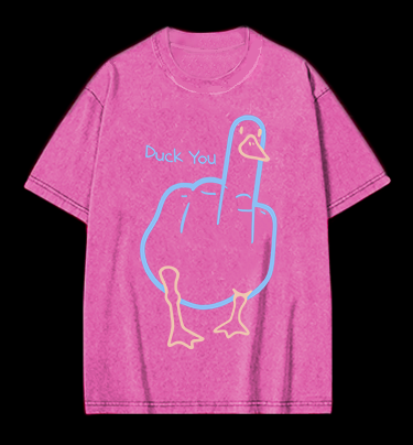 Duck You Vintage Washed 100% Cotton T-Shirt