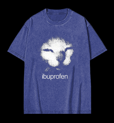 Ibuprofen Cat Vintage Washed 100% Cotton T-Shirt