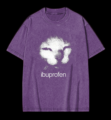Ibuprofen Cat Vintage Washed 100% Cotton T-Shirt