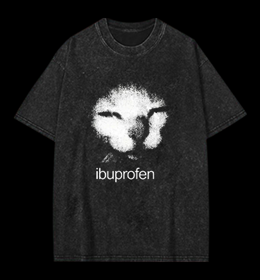 Ibuprofen Cat Vintage Washed 100% Cotton T-Shirt