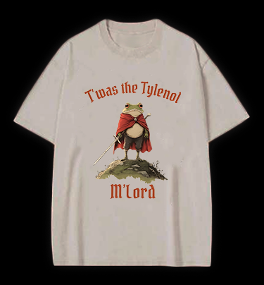 Toas M'Lord Frog Knight Vintage Washed 100% Cotton T-Shirt