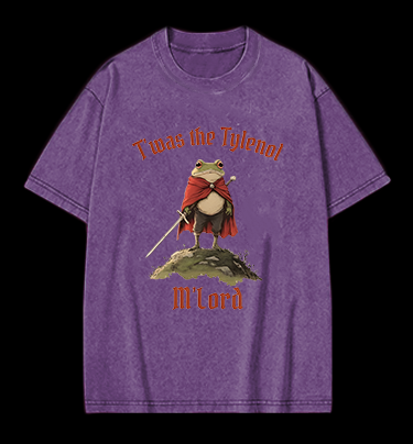 Toas M'Lord Frog Knight Vintage Washed 100% Cotton T-Shirt