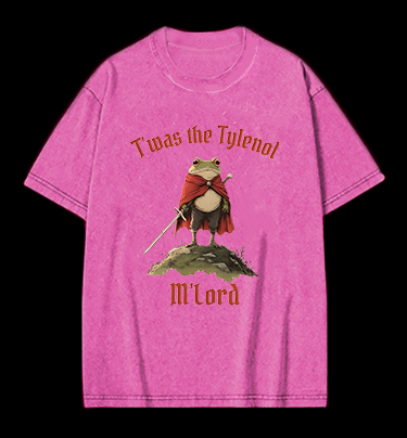 Toas M'Lord Frog Knight Vintage Washed 100% Cotton T-Shirt