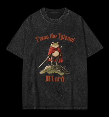 Toas M'Lord Frog Knight Vintage Washed 100% Cotton T-Shirt