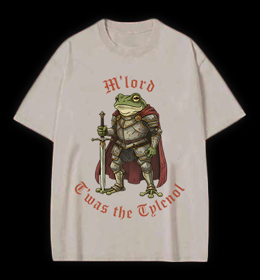 Toas the Tylenol M'Lord Frog Knight Vintage Washed 100% Cotton T-Shirt