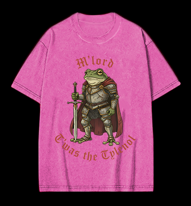Toas the Tylenol M'Lord Frog Knight Vintage Washed 100% Cotton T-Shirt
