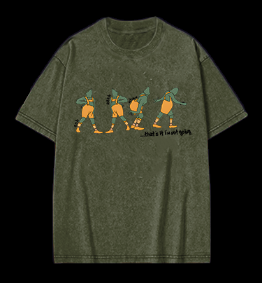 Turtle Dance Vintage Washed 100% Cotton T-Shirt