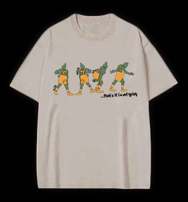 Turtle Dance Vintage Washed 100% Cotton T-Shirt