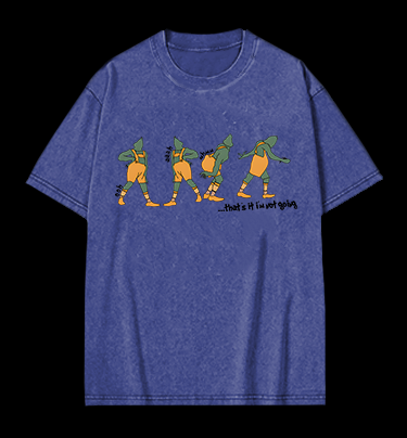 Turtle Dance Vintage Washed 100% Cotton T-Shirt