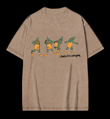 Turtle Dance Vintage Washed 100% Cotton T-Shirt