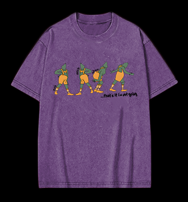 Turtle Dance Vintage Washed 100% Cotton T-Shirt