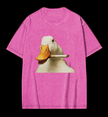 Smoking Duck Vintage Washed 100% Cotton T-Shirt