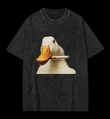 Smoking Duck Vintage Washed 100% Cotton T-Shirt