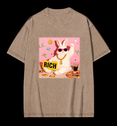 Punk Raccoon Vintage Washed 100% Cotton T-Shirt