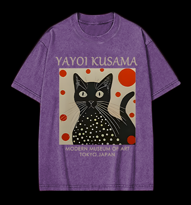 The Cat of Yayoi Kusama Vintage Washed 100% Cotton T-Shirt