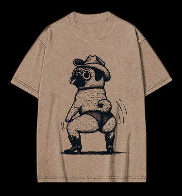 Black Cat Rock Vintage Washed 100% Cotton T-Shirt