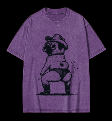 Black Cat Rock Vintage Washed 100% Cotton T-Shirt