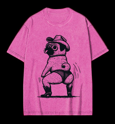 Black Cat Rock Vintage Washed 100% Cotton T-Shirt