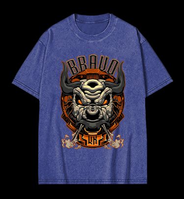 Mechanical Bull Vintage Washed 100% Cotton T-Shirt