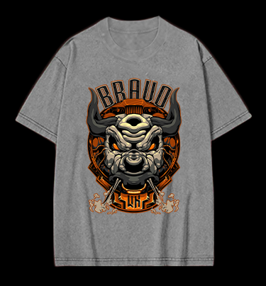 Mechanical Bull Vintage Washed 100% Cotton T-Shirt