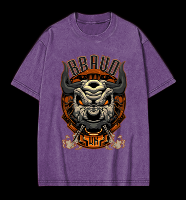 Mechanical Bull Vintage Washed 100% Cotton T-Shirt