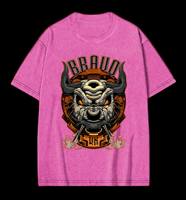 Mechanical Bull Vintage Washed 100% Cotton T-Shirt