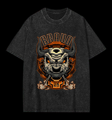 Mechanical Bull Vintage Washed 100% Cotton T-Shirt