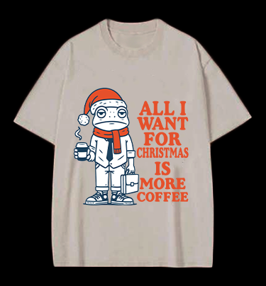 Frog's Christmas Wish Vintage Washed 100% Cotton T-Shirt