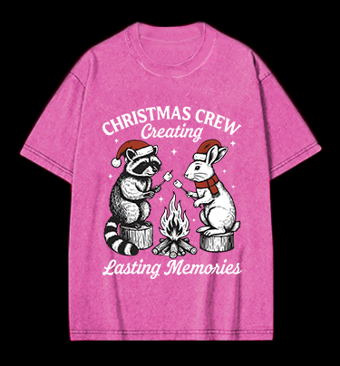 Christmas Crew Vintage Washed 100% Cotton T-Shirt