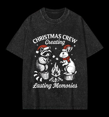 Christmas Crew Vintage Washed 100% Cotton T-Shirt