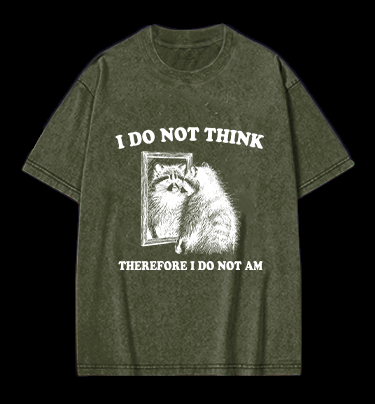 Raccoon's Existential Crisis Vintage Washed 100% Cotton T-Shirt