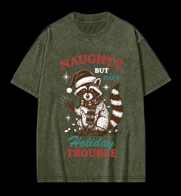 Holiday Trouble Vintage Washed 100% Cotton T-Shirt