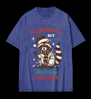 Holiday Trouble Vintage Washed 100% Cotton T-Shirt