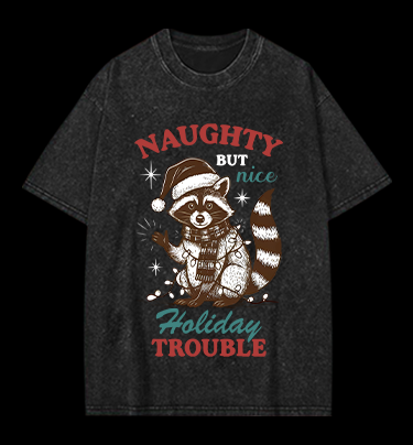 Holiday Trouble Vintage Washed 100% Cotton T-Shirt