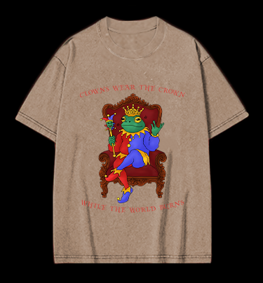 Frog King Vintage Washed 100% Cotton T-Shirt