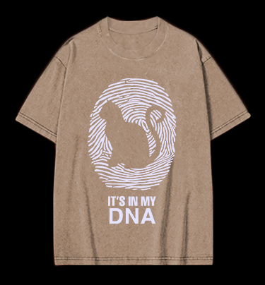 Cat In My DNA Vintage Washed 100% Cotton T-Shirt