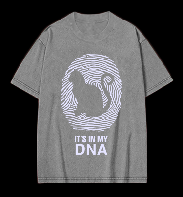 Cat In My DNA Vintage Washed 100% Cotton T-Shirt