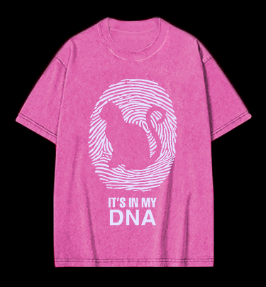 Cat In My DNA Vintage Washed 100% Cotton T-Shirt
