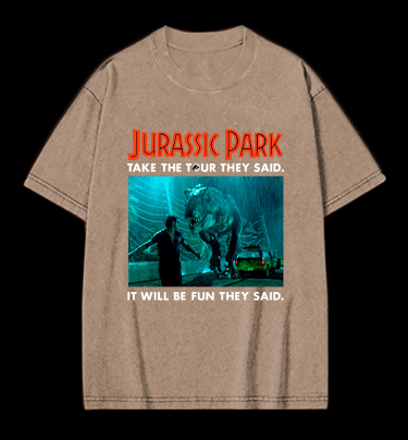 Jurassic Park Vintage Washed 100% Cotton T-Shirt