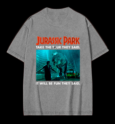 Jurassic Park Vintage Washed 100% Cotton T-Shirt