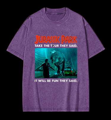 Jurassic Park Vintage Washed 100% Cotton T-Shirt