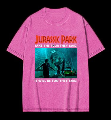 Jurassic Park Vintage Washed 100% Cotton T-Shirt