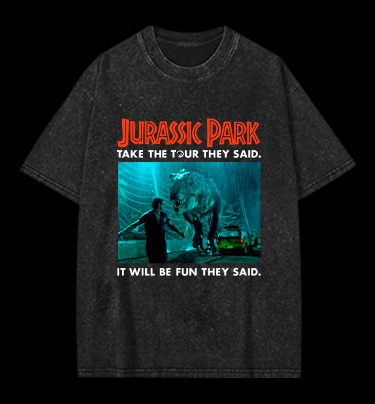 Jurassic Park Vintage Washed 100% Cotton T-Shirt