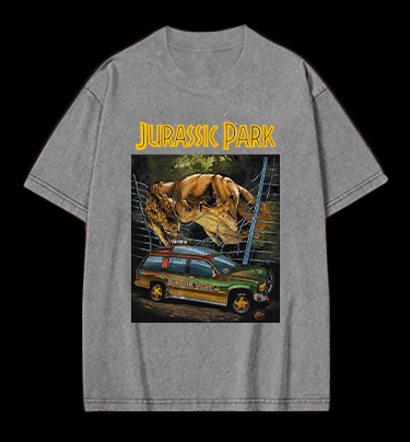 JURASSIC PARK Vintage Washed 100% Cotton T-Shirt