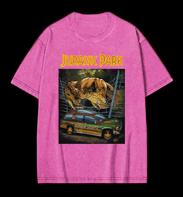 JURASSIC PARK Vintage Washed 100% Cotton T-Shirt
