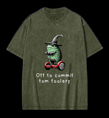 Frog's Tomfoolery Adventure  Vintage Washed 100% Cotton T-Shirt