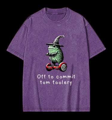 Frog's Tomfoolery Adventure  Vintage Washed 100% Cotton T-Shirt