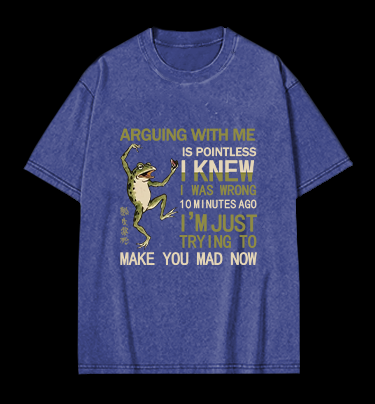 Naughty Frog Vintage Washed 100% Cotton T-Shirt