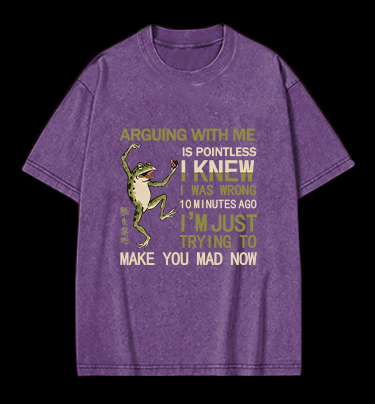 Naughty Frog Vintage Washed 100% Cotton T-Shirt